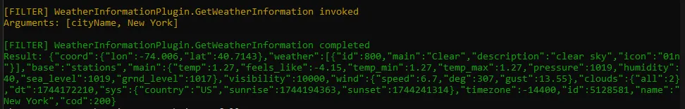 FunctionLoggingFilter Output